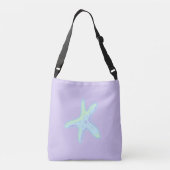 Op strand Time Starfish Lavender Crossbody Bag Crossbody Tas (Achterkant)