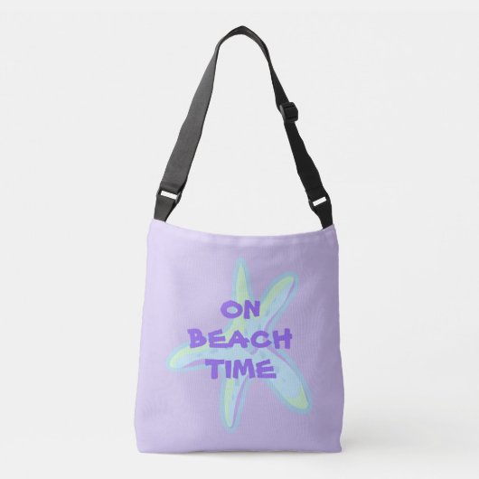 Op strand Time Starfish Lavender Crossbody Bag Tas (Voorkant)