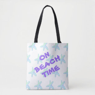 Op strand Time Starfish Tote Bag
