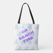 Op strand Time Starfish Tote Bag (Achterkant)