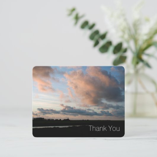 Op Sunset Peaceful Sky 2 Sympathie Bedankkaart (Staand voorkant)