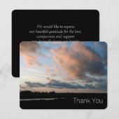 Op Sunset Peaceful Sky 2 Sympathie Bedankkaart (Voorkant / Achterkant)