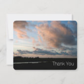 Op Sunset Peaceful Sky 2 Sympathie Bedankkaart (Voorkant)