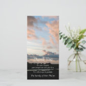 Op Sunset Peaceful Sky 3 Sympathie Hartelijk dank Bedankkaart (Staand voorkant)