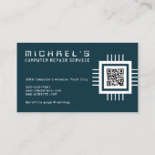Op technologie geïnspireerde minimalistische compu visitekaartje (Achterkant)