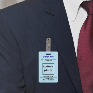 Op tekst gebaseerd Met foto van werknemer Lichtbla Badge