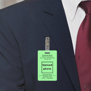Op tekst gebaseerd Met foto van werknemer Lichtgro Badge