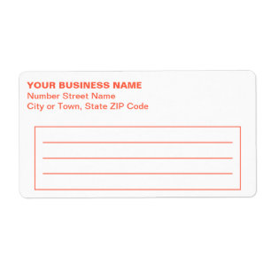 Op tekst gebaseerd verzendlabel voor zakelijk gebr