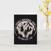 (op Terug)denali Mountain Peak Elevation Alaska Na Kaart (Gele Bloem)