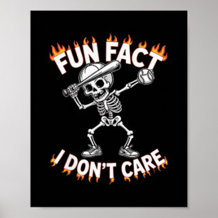 (op Terug) Grappig Dabbing Skeleton Leuk weetje Ik Poster