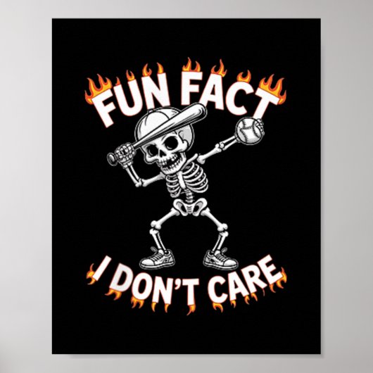 (op Terug) Grappig Dabbing Skeleton Leuk weetje Ik Poster (Voorkant)