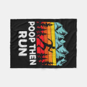 Op Then Run Funny Running Quotes For Marathon Runn Fleece Deken (Voorkant (Horizontaal))