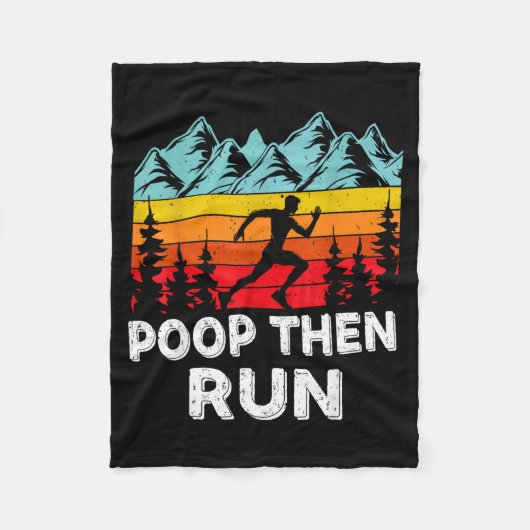 Op Then Run Funny Running Quotes For Marathon Runn Fleece Deken (Voorkant)