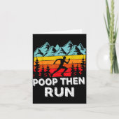 Op Then Run Funny Running Quotes For Marathon Runn Kaart (Voorkant)