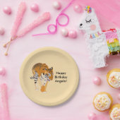 Op Tiger gepersonaliseerde Birthday-Borden lopen Papieren Bordje (Feest)