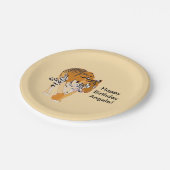 Op Tiger gepersonaliseerde Birthday-Borden lopen Papieren Bordje (Gekanteld)