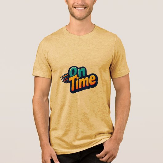 op tijd Tri-Blend shirt (Voorkant)