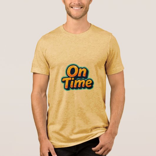 op tijd Tri-Blend shirt (Voorkant)