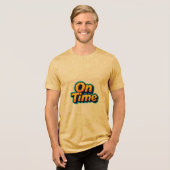 op tijd Tri-Blend shirt (Voorkant volledig)