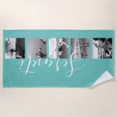 Op trend douane 5 foto-collage strandhanddoek - ca strandlaken (Voorkant)