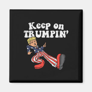 Op Trumpin Funny USA Flag Support Reelect Trump 20 Magneet