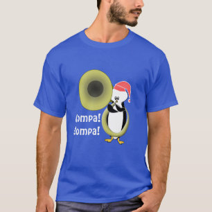 Op Tuba spelende Baby Pinguïn Aanpasbaar T-shirt