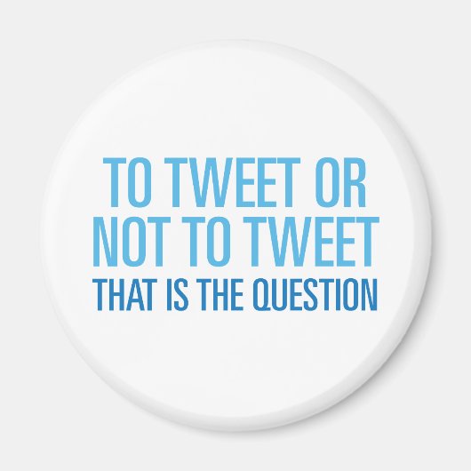 Op tweet of niet op tweet magneet (Voorkant)