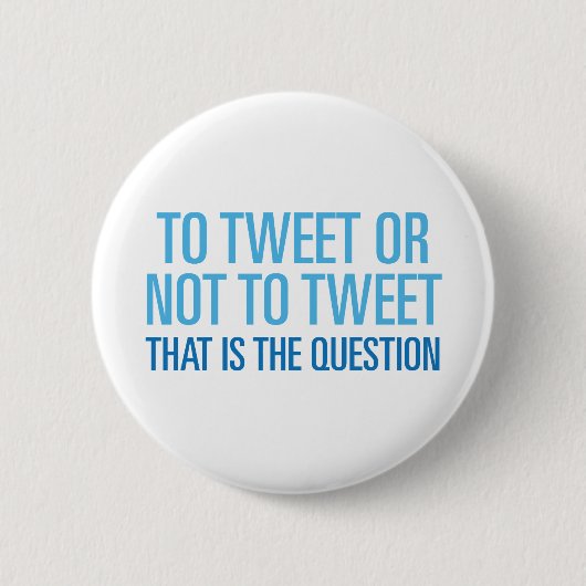 Op tweet of niet op tweet ronde button 5,7 cm (Voorkant)