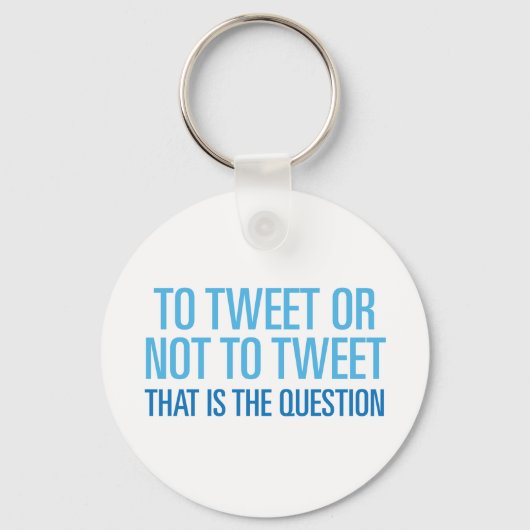 Op tweet of niet op tweet sleutelhanger (Voorkant)