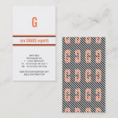 Op typografie gebaseerd modern koraal visitekaartje (Voorkant / Achterkant)