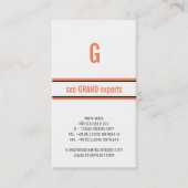 Op typografie gebaseerd modern koraal visitekaartje (Voorkant)