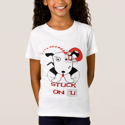 Op U Petey de Bull Terrier geplakt T-shirt (Voorkant)