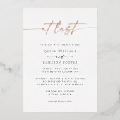 Op uitnodiging tot Folie op laatste bruiloft (Voorkant)