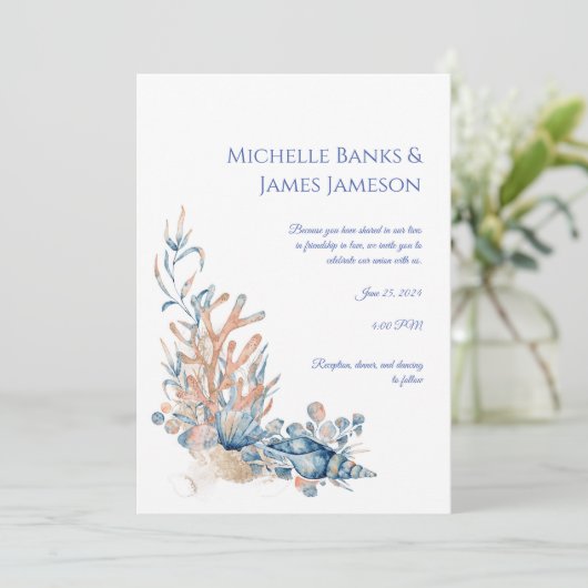 Op uitnodiging van het Zee huwelijk (Staand voorkant)