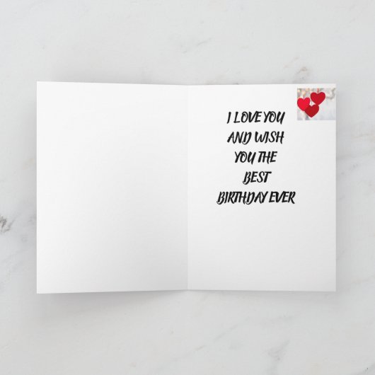 OP **UW BIRTHDAY** MET ZOVEEL "LIEFKAART" KAART (Binnen)