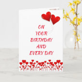 OP **UW BIRTHDAY** MET ZOVEEL "LIEFKAART" KAART (Gele Bloem)