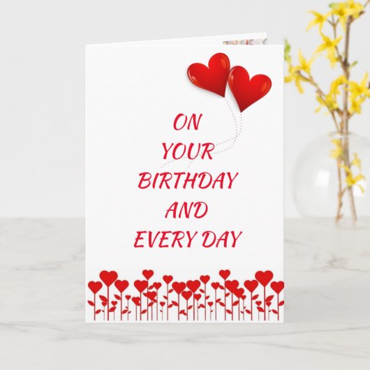 OP **UW BIRTHDAY** MET ZOVEEL "LIEFKAART" KAART (Gele Bloem)