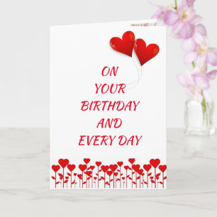 OP **UW BIRTHDAY** MET ZOVEEL "LIEFKAART" KAART
