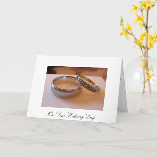 Op Uw Dag van het Huwelijk Kaart (Gele Bloem)