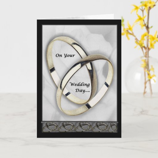 Op Uw Dag van het Huwelijk Kaart (Gele Bloem)