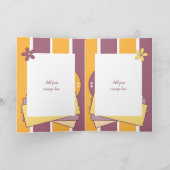 Op uw eerste Jubileum dat voor elkaar paarse wordt Kaart (Binnen)