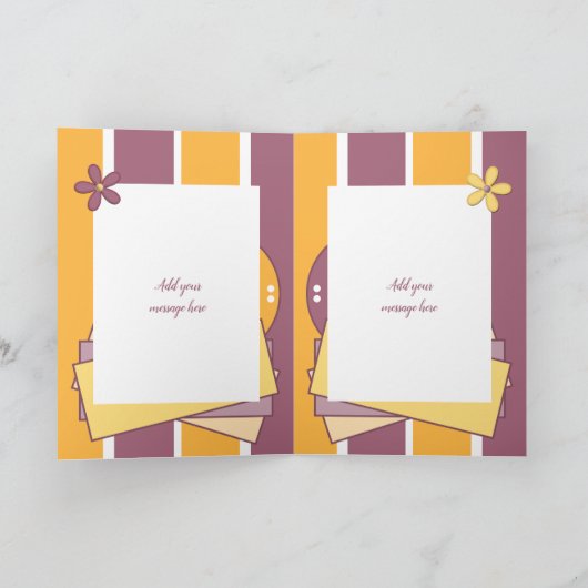 Op uw eerste Jubileum dat voor elkaar paarse wordt Kaart (Binnen)