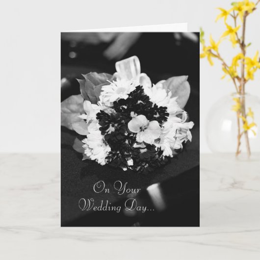 Op Uw Huwelijk Dag… Kaart (Gele Bloem)