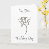 ***OP UW HUWELIJKSDAG*** naar "NIEUW" MR. EN MEVRO Kaart (Gele Bloem)