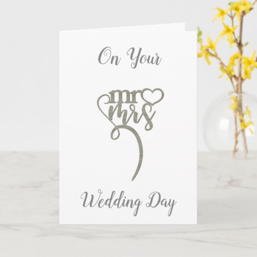 ***OP UW HUWELIJKSDAG*** naar "NIEUW" MR. EN MEVRO Kaart (Gele Bloem)