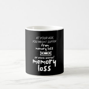 Op uw leeftijd kunt u last hebben van geheugenverl koffiemok