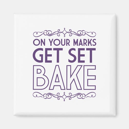 Op uw merken krijg Set Bake (Paars) Magneet (Voorkant)