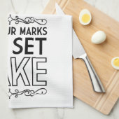 Op uw merken krijgt u de set bake (zwart) theedoek (Quarter Fold)