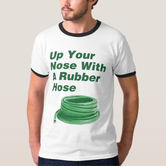 Op uw neus met een rubber slang shirt (Voorkant)