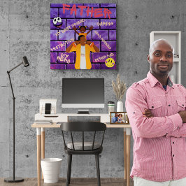 Op uw schouders (vader en dochter) poster